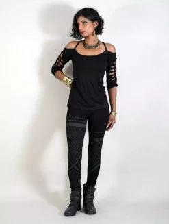 Legging Long Imprimé "Rinji Floral Circuit", Noir 11 Legging Long Imprimé "Rinji Floral Circuit", Noir -Magasin De Vêtements Pour Femmes p image 321168 grande