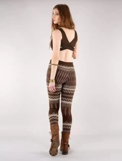 Legging Long Imprimé "Rinji Aztec", Marron Foncé -Magasin De Vêtements Pour Femmes p image 326721 grande