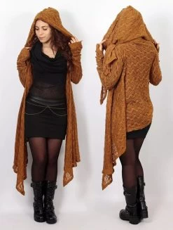 Gilet Châle En Crochet à Capuche Et Manches Longues "Danaeriz", Rouille 9 Gilet Châle En Crochet à Capuche Et Manches Longues "Danaeriz", Rouille -Magasin De Vêtements Pour Femmes p image 326918 grande