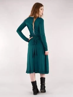 2en1 Gilet/Robe Midi à Manches Longues "Irwaen Indie", Bleu Pétrole -Magasin De Vêtements Pour Femmes p image 326969 grande