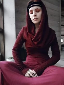 Pull Court "Nadjäa", Bordeaux -Magasin De Vêtements Pour Femmes p image 330657 grande