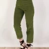 Pantalon En Velours Côtelé "Ottarah", Vert Kaki