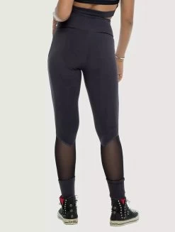 Legging Long Avec Empiècements En Tulle "Arrow", Gris Bleuté -Magasin De Vêtements Pour Femmes p image 332994 grande