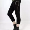 Legging 3/4 Ajouré "Niram", Noir
