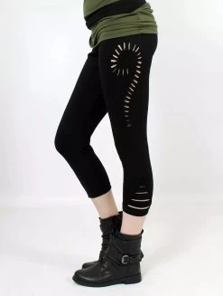 Legging 3/4 Ajouré "Niram", Noir