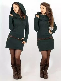 Robe Pull "Mantra", Bleu Pétrole 7 Robe Pull "Mantra", Bleu Pétrole -Magasin De Vêtements Pour Femmes p image 333614 grande