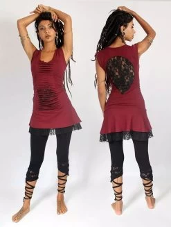 Legging Court Pointu Avec Dentelle "Lï-Jaa", Noir -Magasin De Vêtements Pour Femmes p image 334124 grande