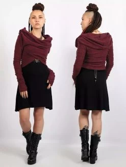 Pull Court "Nadjäa", Bordeaux -Magasin De Vêtements Pour Femmes p image 334175 grande