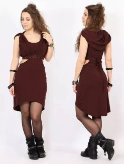 Robe Courte "Sheherazade", Bordeaux -Magasin De Vêtements Pour Femmes p image 334656 grande