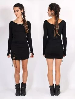 Jupe Courte Avec Laçage "Aryäzz", Noir -Magasin De Vêtements Pour Femmes p image 334663 grande