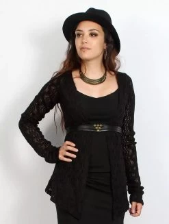 Gilet En Crochet "Idrïss", Noir 10 Gilet En Crochet "Idrïss", Noir -Magasin De Vêtements Pour Femmes p image 334680 grande