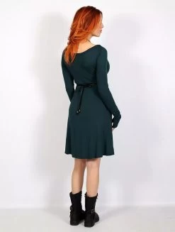 Robe à Manches Longues "Ysïaa", Bleu Pétrole Foncé -Magasin De Vêtements Pour Femmes p image 334971 grande