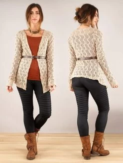 Gilet En Crochet "Idrïss", Beige
