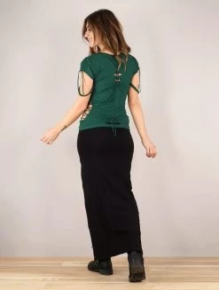 Top Manches Courtes "Tsukino", Vert Canard 6 Top Manches Courtes "Tsukino", Vert Canard -Magasin De Vêtements Pour Femmes p image 335794 grande