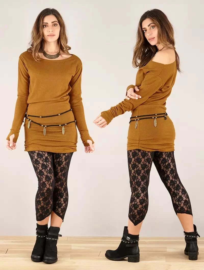 Ceinture "Feathers", Tissus Noir Et Perles Dorées 7 Ceinture "Feathers", Tissus Noir Et Perles Dorées – Image 7