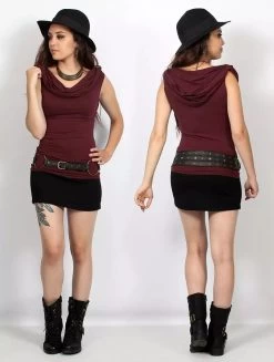 Top à Capuche "Chryzz", Bordeaux -Magasin De Vêtements Pour Femmes p image 338095 grande