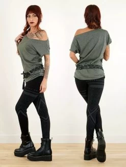 T-shirt Loose à Col Bateau "Kayäazü", Vert Lichen -Magasin De Vêtements Pour Femmes p image 338256 grande