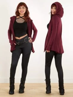 Gilet à Capuche "Dark", Bordeaux 8 Gilet à Capuche "Dark", Bordeaux -Magasin De Vêtements Pour Femmes p image 338392 grande