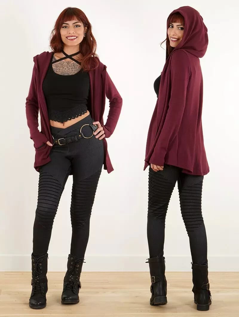 Gilet à Capuche "Dark", Bordeaux 4 Gilet à Capuche "Dark", Bordeaux – Image 4