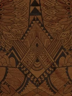 Top Imprimé à Manche 3/4 Et Dos Découpés Et Tressés "Sedna Africa", Caramel -Magasin De Vêtements Pour Femmes p image 339470 grande