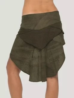 Jupe Porte-feuille "Chic", Vert Kaki -Magasin De Vêtements Pour Femmes p image 339933 grande