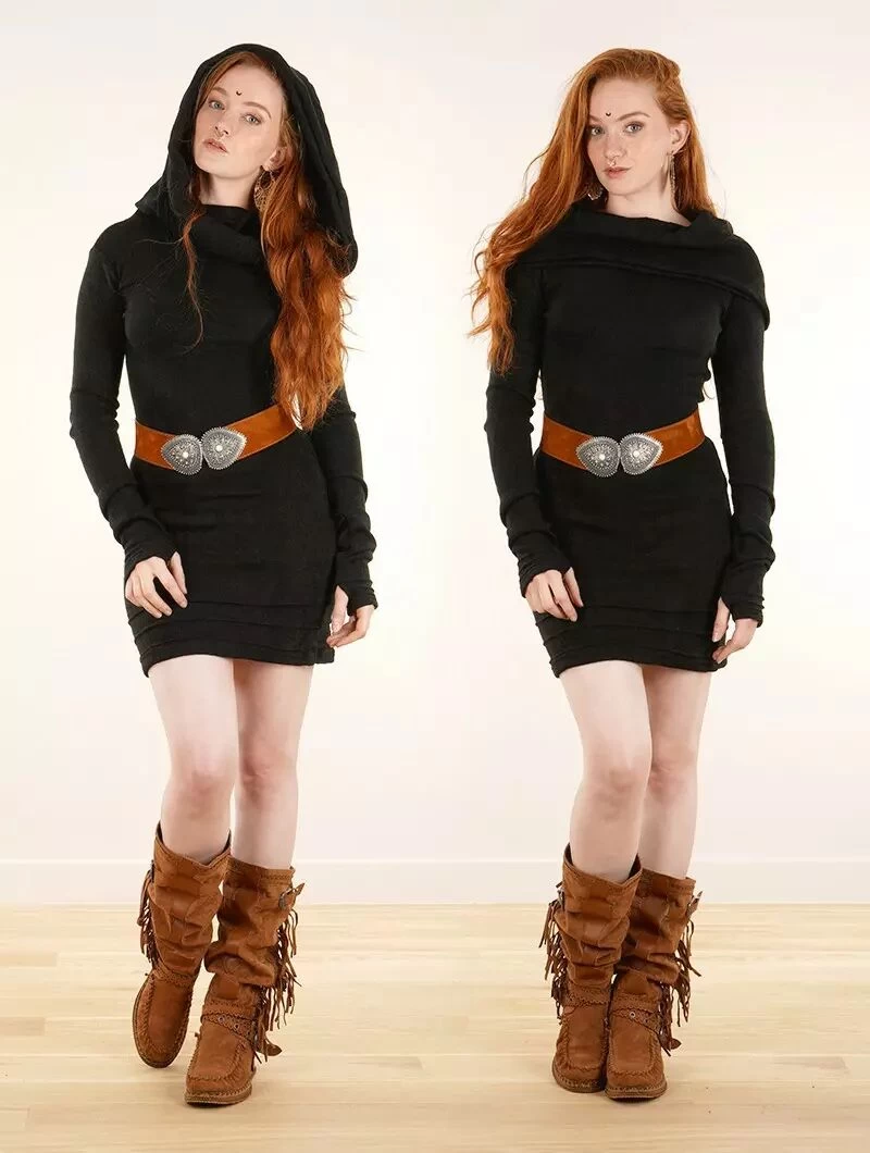 Robe Pull "Chryzalide", Noir 4 Robe Pull "Chryzalide", Noir – Image 4