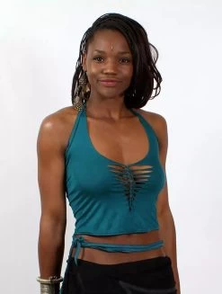 Crop Top "Afra", Bleu Pétrole -Magasin De Vêtements Pour Femmes p image 341518 grande