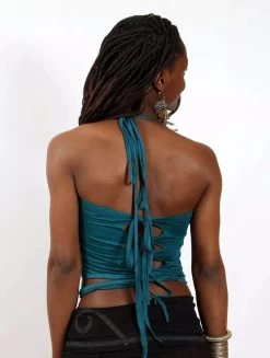 Crop Top "Afra", Bleu Pétrole -Magasin De Vêtements Pour Femmes p image 341519 grande