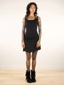 Robe Courte à Bretelles "Electra", Noir -Magasin De Vêtements Pour Femmes p image 342335 grande