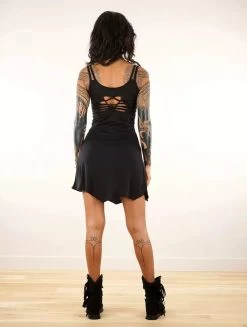 Robe Courte à Bretelles "Electra", Noir -Magasin De Vêtements Pour Femmes p image 342336 grande