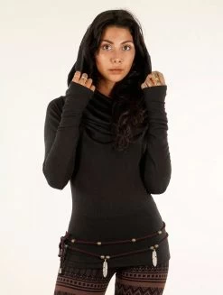 Pull Col Bénitier "Kali", Noir 11 Pull Col Bénitier "Kali", Noir -Magasin De Vêtements Pour Femmes p image 342554 grande