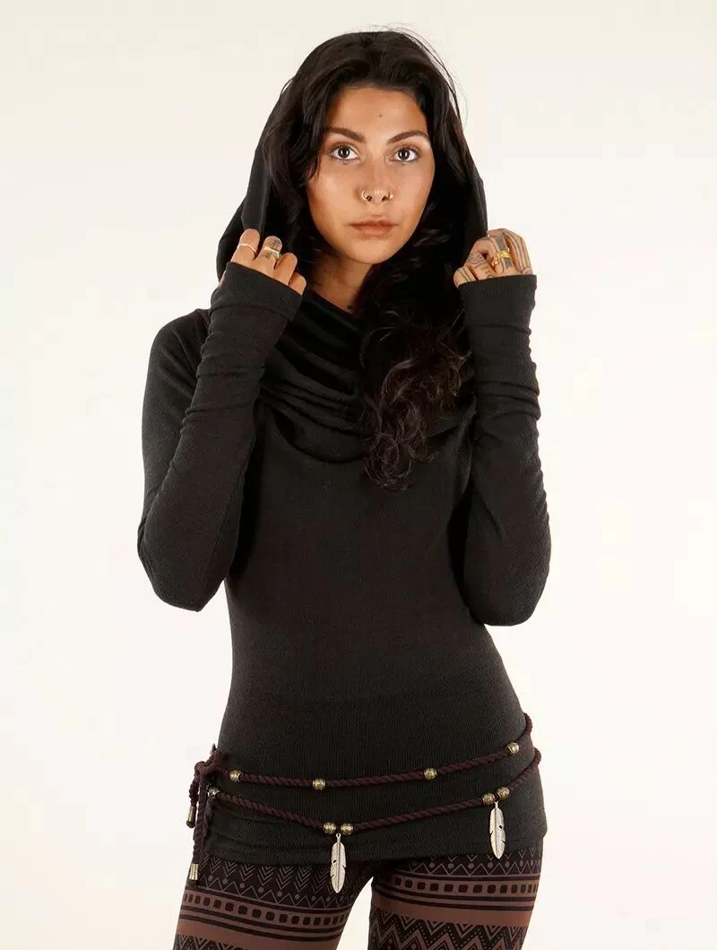 Pull Col Bénitier "Kali", Noir 5 Pull Col Bénitier "Kali", Noir – Image 5