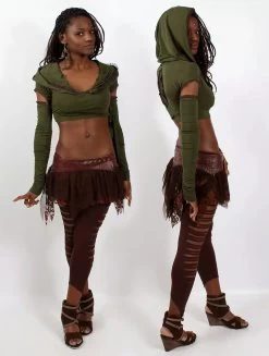 Top Boléro Cache Coeur Convertible "Ottawa", Vert Kaki -Magasin De Vêtements Pour Femmes p image 342951 grande