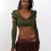 Top Boléro Cache Coeur Convertible "Ottawa", Vert Kaki