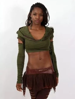 Top Boléro Cache Coeur Convertible "Ottawa", Vert Kaki