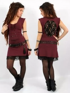 Robe "Jadeite", Rouge Foncé Noir -Magasin De Vêtements Pour Femmes p image 343196 grande