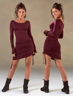 Jupe Versatile Asymétrique "Feïkäa", Bordeaux -Magasin De Vêtements Pour Femmes p image 345304 grande