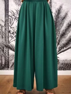 Pantalon Large évasé "Booh", Émeraude