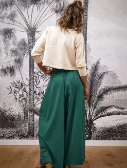 Pantalon Large évasé "Booh", Émeraude -Magasin De Vêtements Pour Femmes p image 347099 grande