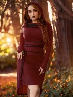 Robe Pull "Käliskä", Bordeaux Et Noir