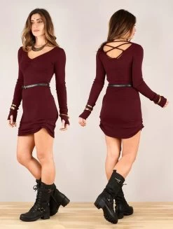 Robe Pull "Nikkäa", Bordeaux -Magasin De Vêtements Pour Femmes p image 347183 grande