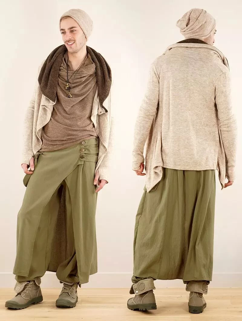 Gilet "Adrika", Beige Et Marron 2 Gilet "Adrika", Beige Et Marron – Image 2