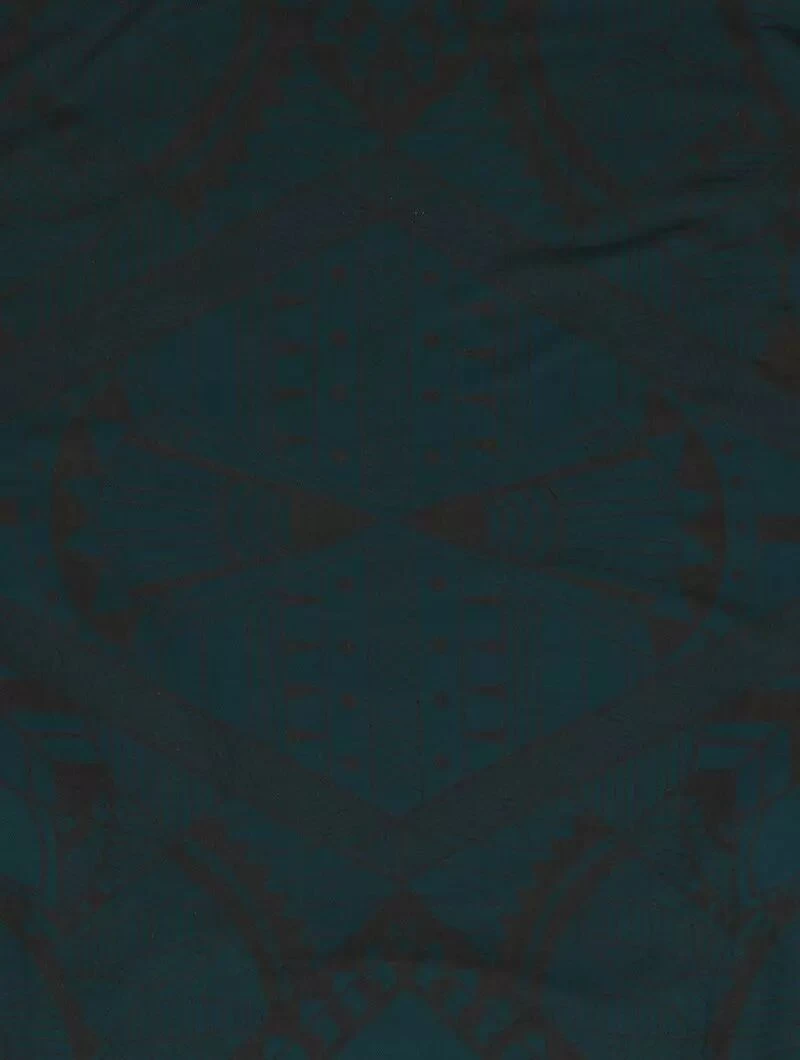 Robe Longue Fendue Imprimée à Bretelles "Electra Africa", Bleu Pétrole 3 Robe Longue Fendue Imprimée à Bretelles "Electra Africa", Bleu Pétrole – Image 3