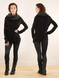 Gilet "Adrika", Noir Gris -Magasin De Vêtements Pour Femmes p image 347709 grande