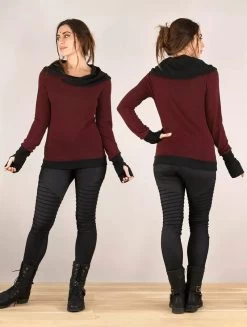 Pull "Janjira", Bordeaux Noir 9 Pull "Janjira", Bordeaux Noir -Magasin De Vêtements Pour Femmes p image 348690 grande