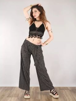 Pantalon Bouffant "Endah Dot Seigaiha", Noir -Magasin De Vêtements Pour Femmes pantalon bouffant endah dot seigaiha noir p image 330092 grande