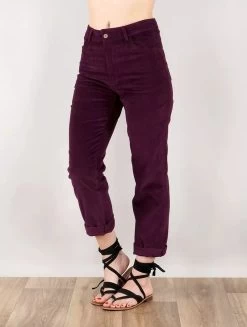 Pantalon En Velours Côtelé "Ottarah", Prune