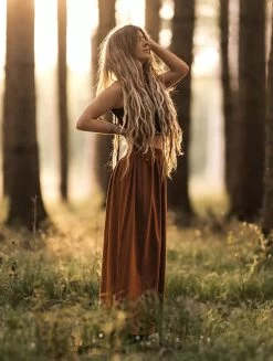 Pantalon Large évasé "Booh", Ocre