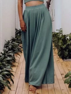 Pantalon Large évasé "Booh", Vert D'eau