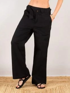 Pantalon Large évasé "Tiloh", Noir